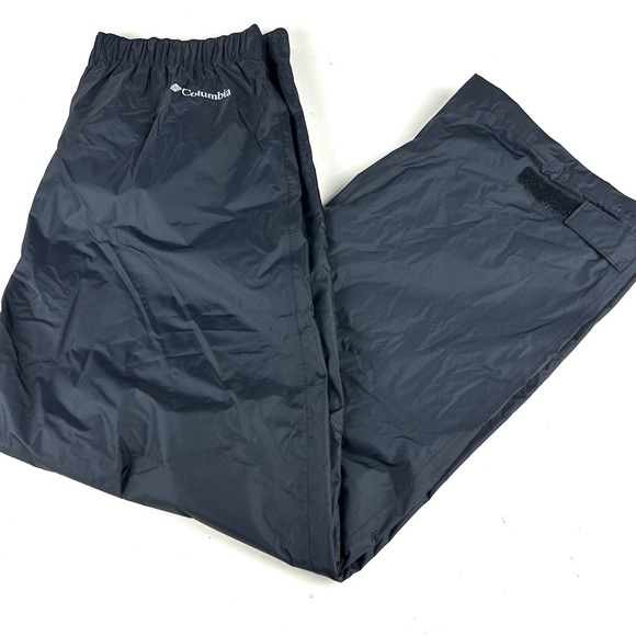 Columbia Pants Mens XL X 32 Black Waterproof Rain Wind Shell Hiking Omni Tech - Picture 1 of 8